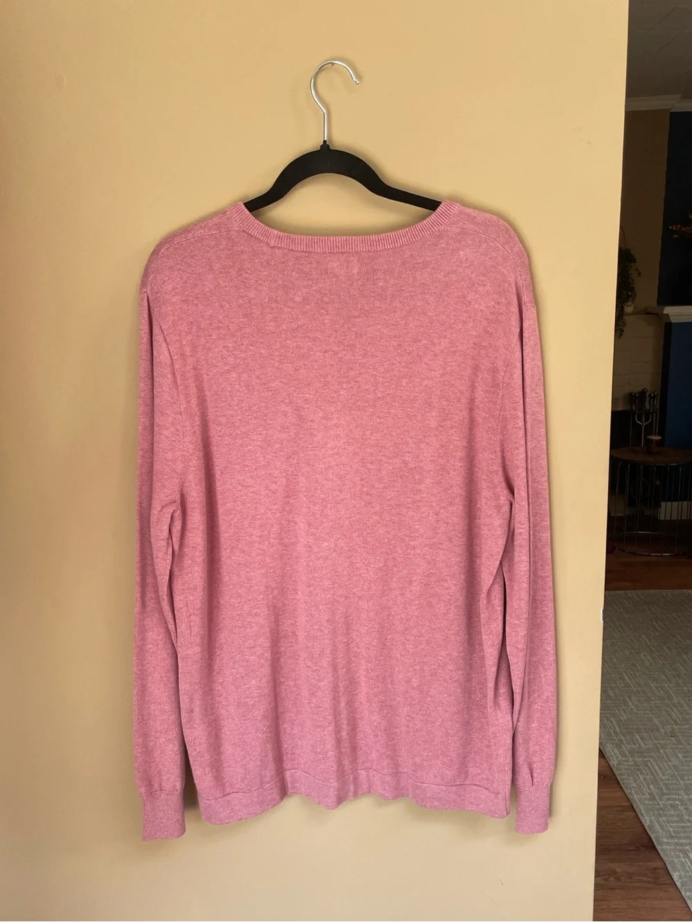 J‎ Crew Mens Cotton Sweater Long Sleeve Tee NEW NWT LARGE Pink Preppy Layering